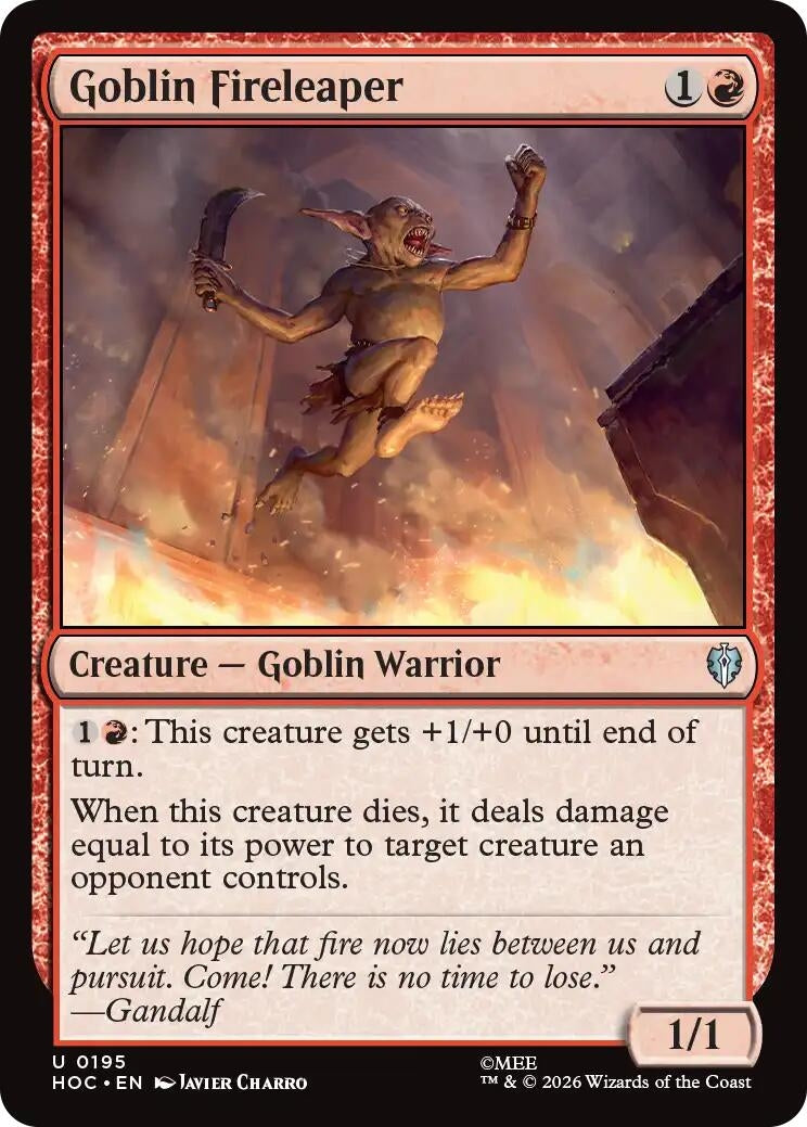 Image for Goblin Fireleaper (195) [The Hobbit: Eternal-Legal] (HOC) - Magic: The Gathering