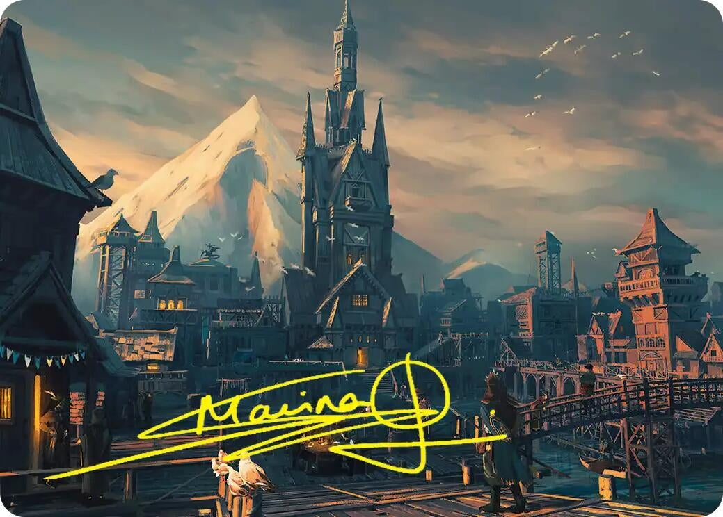 Image for Lake-town Art Card (Gold-Stamped Signature) (24) [Art Series: The Hobbit] (ASHOB) - Magic: The Gathering
