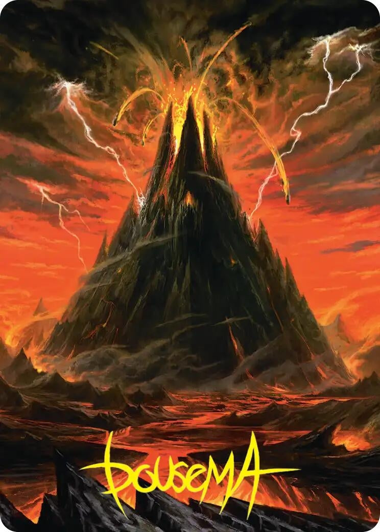 Image for Mount Doom Art Card (Gold-Stamped Signature) (39) [Art Series: The Hobbit] (ASHOB) - Magic: The Gathering