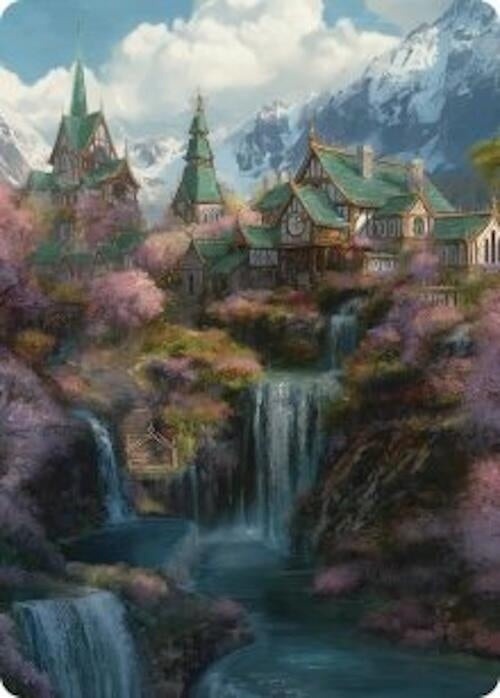 Image for Rivendell Art Card (40) [Art Series: The Hobbit] (ASHOB) - Magic: The Gathering