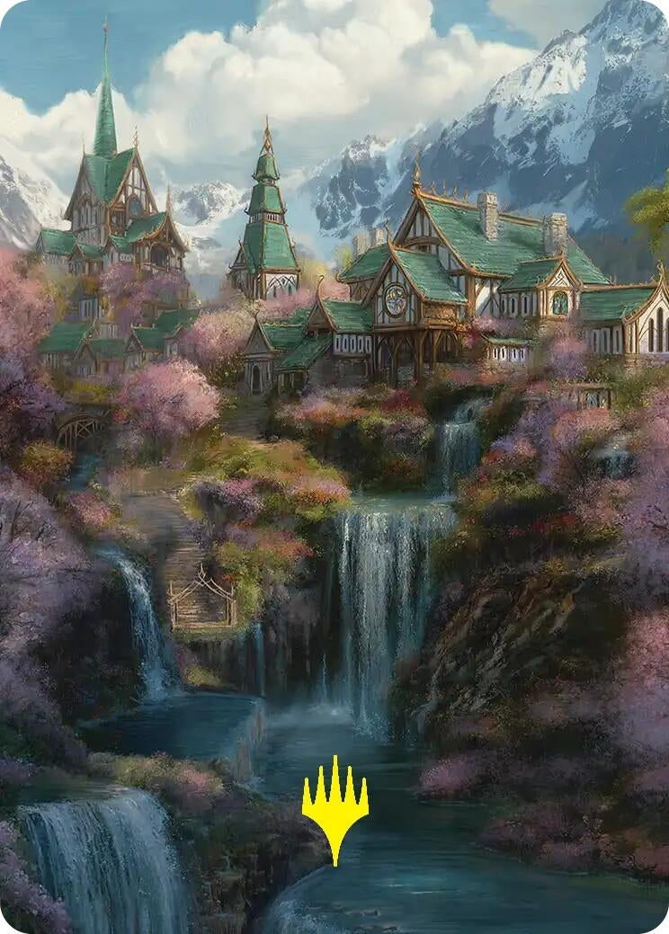 Image for Rivendell Art Card (Gold-Stamped) (40) [Art Series: The Hobbit] (ASHOB) - Magic: The Gathering