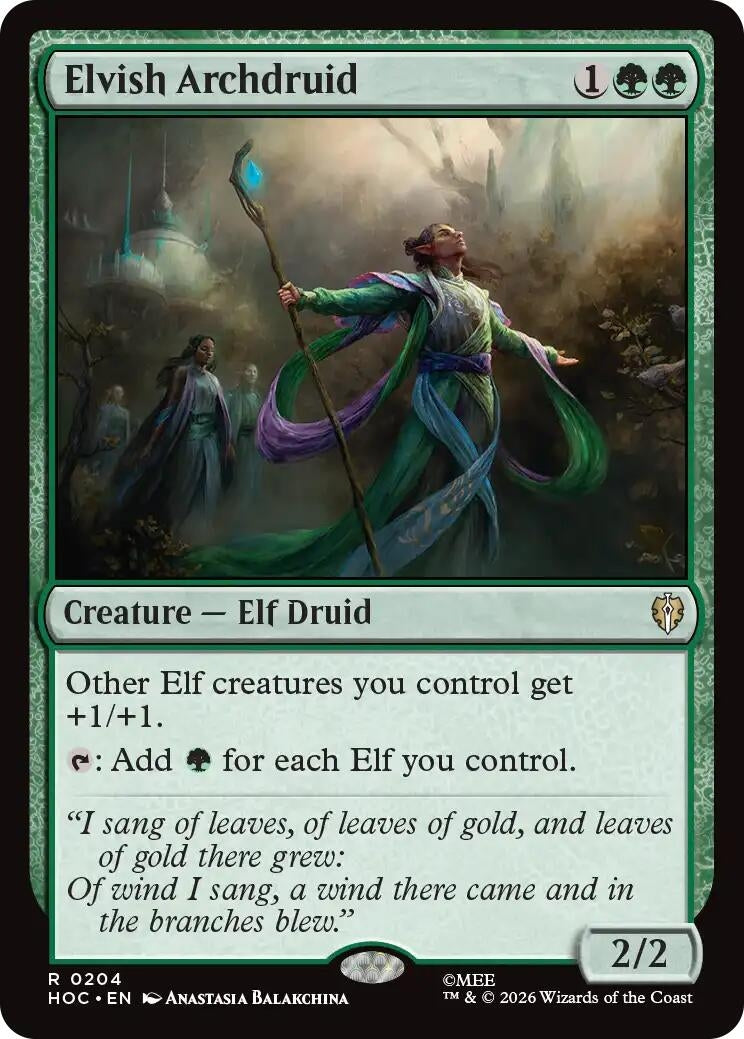 Image for Elvish Archdruid (204) [The Hobbit: Eternal-Legal] (HOC) - Magic: The Gathering