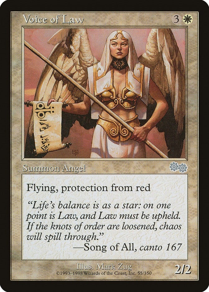Image for Voice of Law (55) [Urza's Saga] - Magic: The Gathering