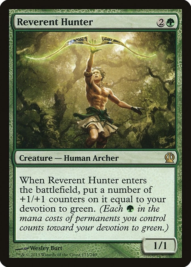 Image for Reverent Hunter (173) [Theros] - Magic: The Gathering