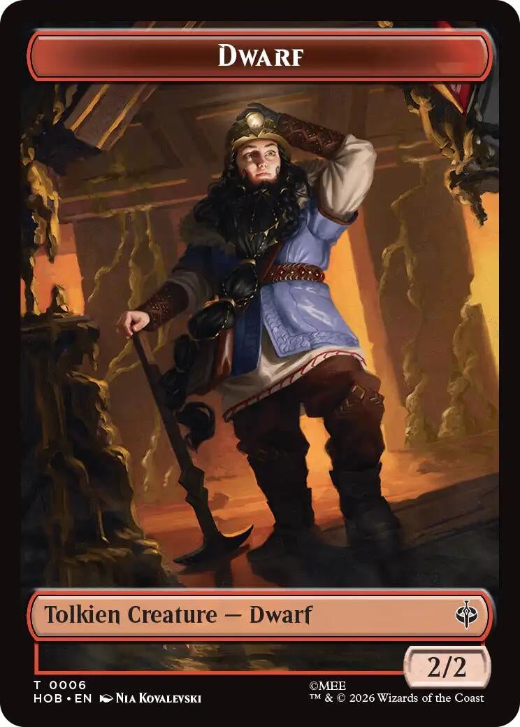 Image for Dwarf // Enduring Story Double-Sided Token (6 // 14) [The Hobbit] (HOB) - Magic: The Gathering