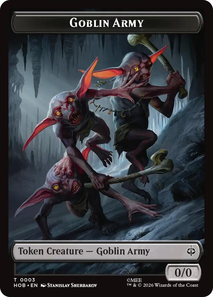 Image for Goblin Army (0003) // Wolf Double-Sided Token (3 // 9) [The Hobbit] (HOB) - Magic: The Gathering