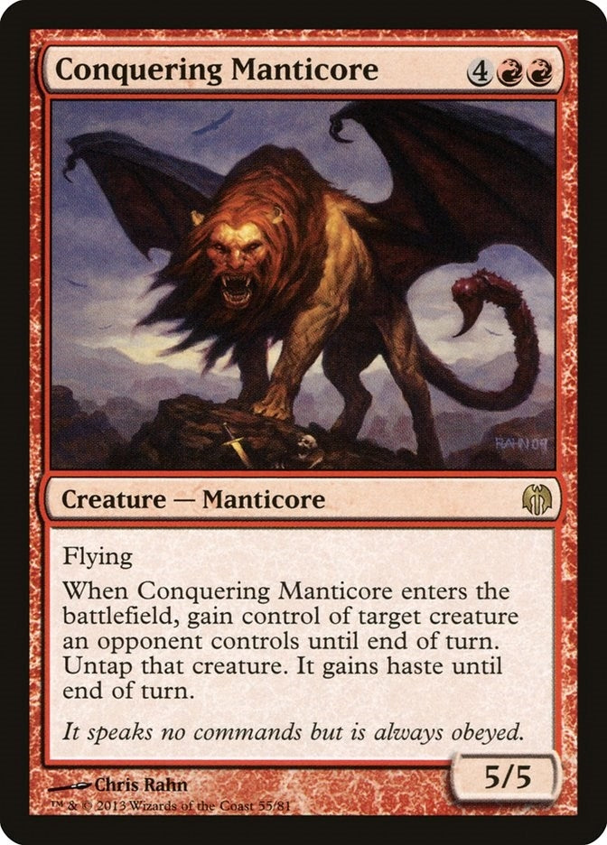Image for Conquering Manticore (55) [Heroes vs. Monsters] - Magic: The Gathering