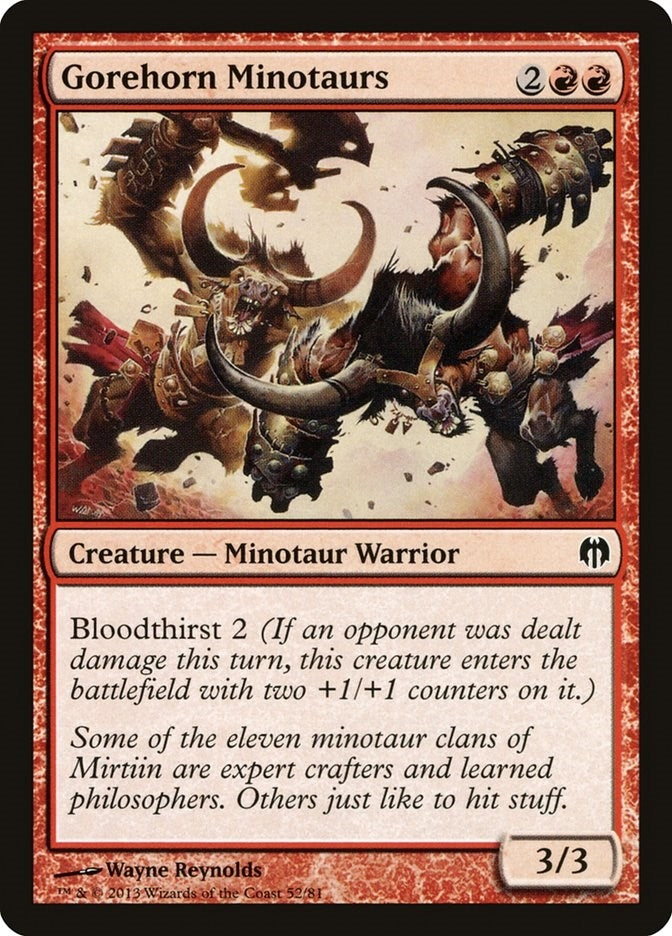 Image for Gorehorn Minotaurs (52) [Heroes vs. Monsters] - Magic: The Gathering