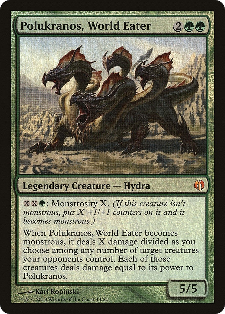 Image for Polukranos, World Eater (43) [Heroes vs. Monsters] - Magic: The Gathering