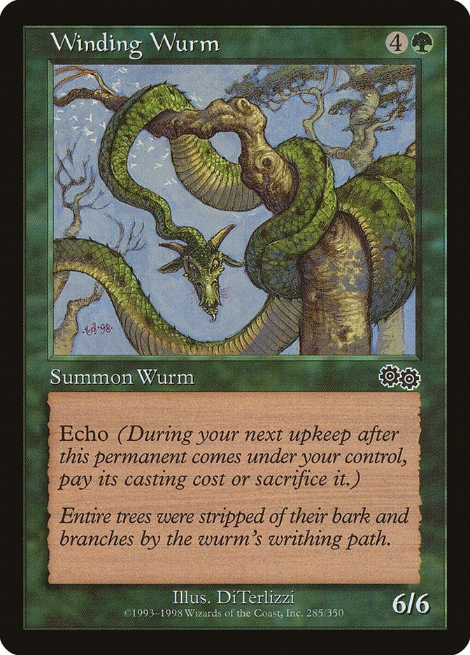 Image for Winding Wurm (285) [Urza's Saga] - Magic: The Gathering