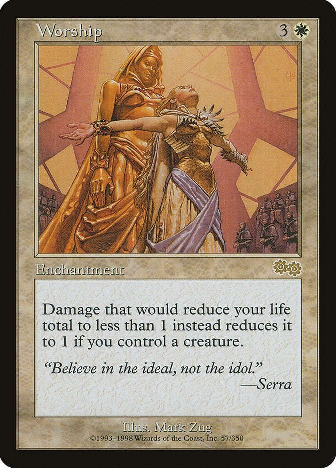 Image for Worship (57) [Urza's Saga] - Magic: The Gathering