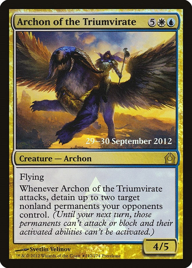 Image for Archon of the Triumvirate (142) [Prerelease Cards] - Magic: The Gathering