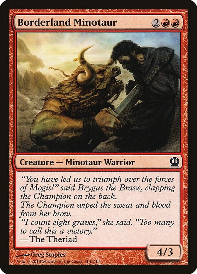 Image for Borderland Minotaur (114) [Theros] - Magic: The Gathering