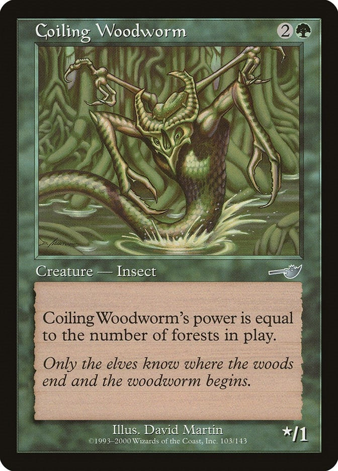 Image for Coiling Woodworm (103) [Nemesis] - Magic: The Gathering
