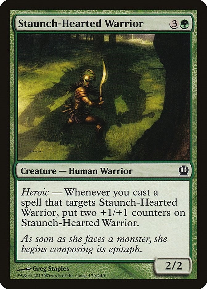 Image for Staunch-Hearted Warrior (179) [Theros] - Magic: The Gathering