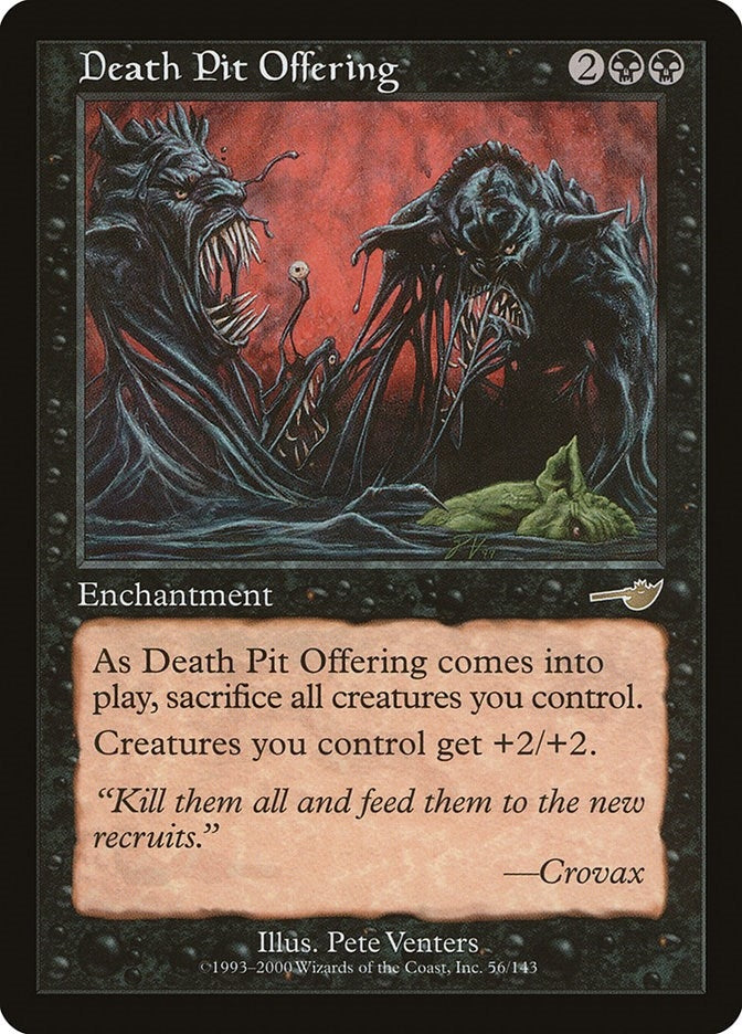 Image for Death Pit Offering (56) [Nemesis] - Magic: The Gathering