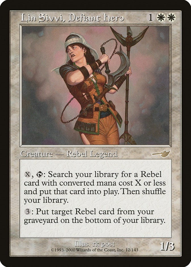 Image for Lin Sivvi, Defiant Hero (12) [Nemesis] - Magic: The Gathering