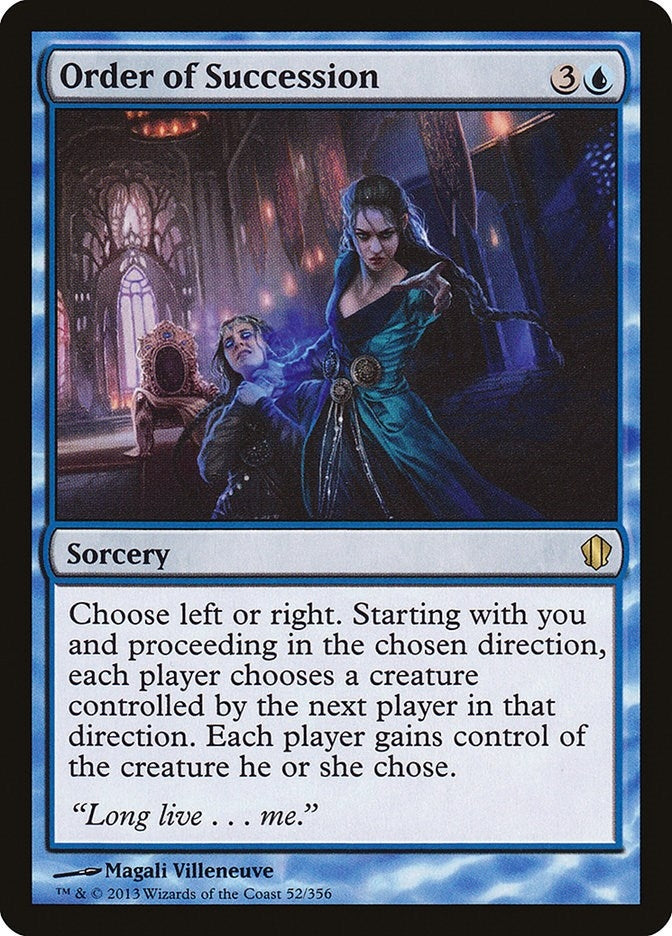 Image for Order of Succession (52) [Commander 2013] - Magic: The Gathering