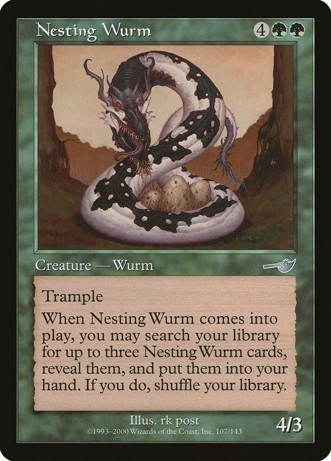 Image for Nesting Wurm (107) [Nemesis] - Magic: The Gathering