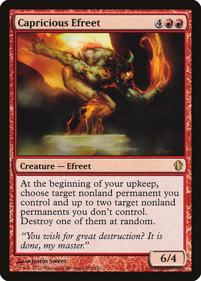 Image for Capricious Efreet (102) [Commander 2013] - Magic: The Gathering