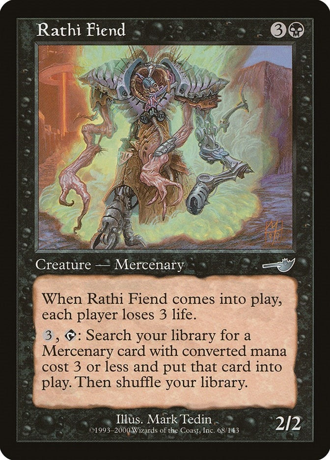 Image for Rathi Fiend (68) [Nemesis] - Magic: The Gathering