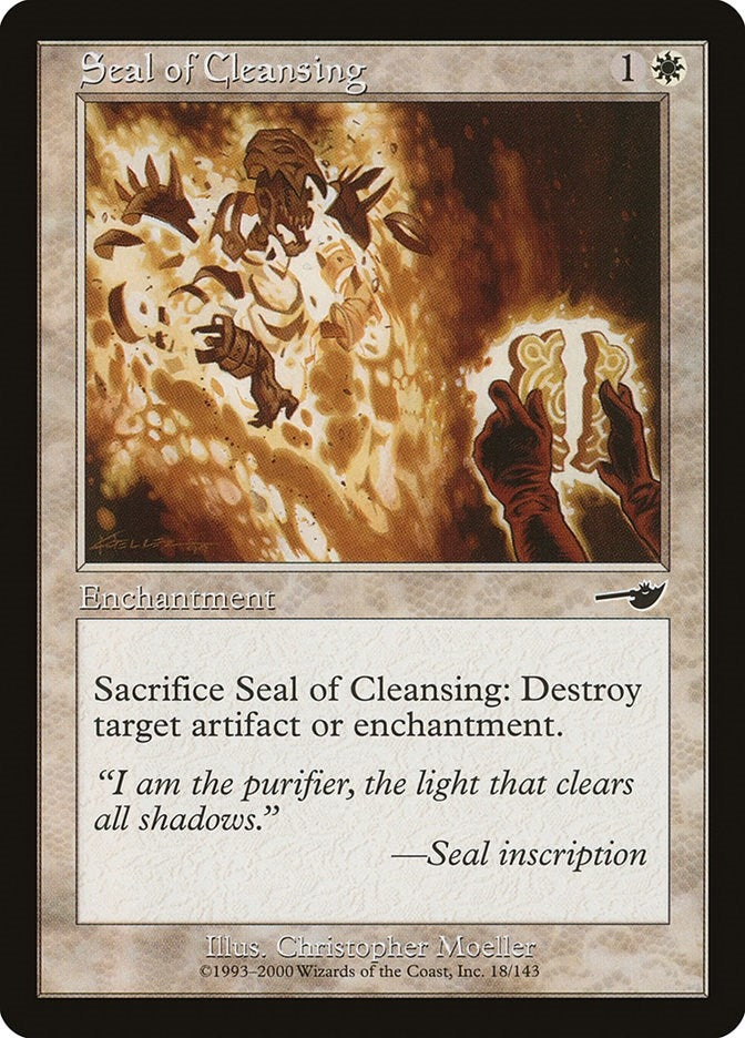 Image for Seal of Cleansing (18) [Nemesis] - Magic: The Gathering