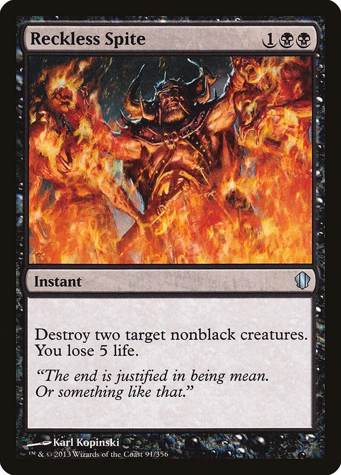Image for Reckless Spite (91) [Commander 2013] - Magic: The Gathering