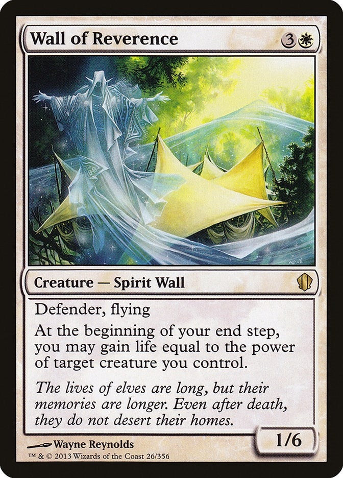 Image for Wall of Reverence (26) [Commander 2013] - Magic: The Gathering