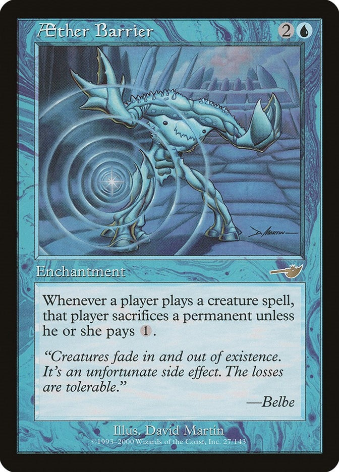 Image for Aether Barrier (27) [Nemesis] - Magic: The Gathering