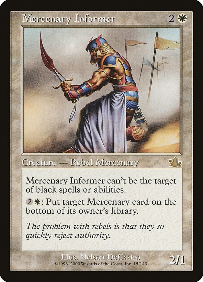 Image for Mercenary Informer (15) [Prophecy] - Magic: The Gathering