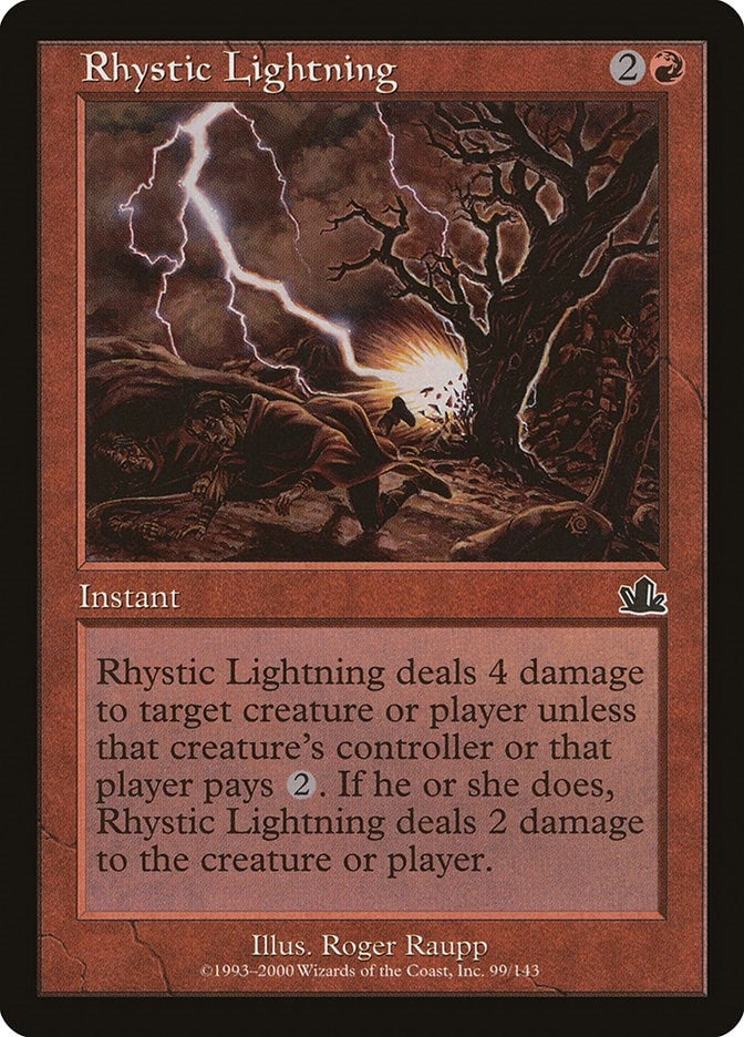 Image for Rhystic Lightning (99) [Prophecy] - Magic: The Gathering