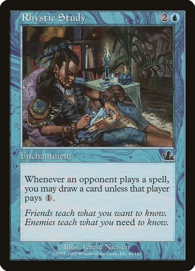 Image for Rhystic Study (45) [Prophecy] - Magic: The Gathering
