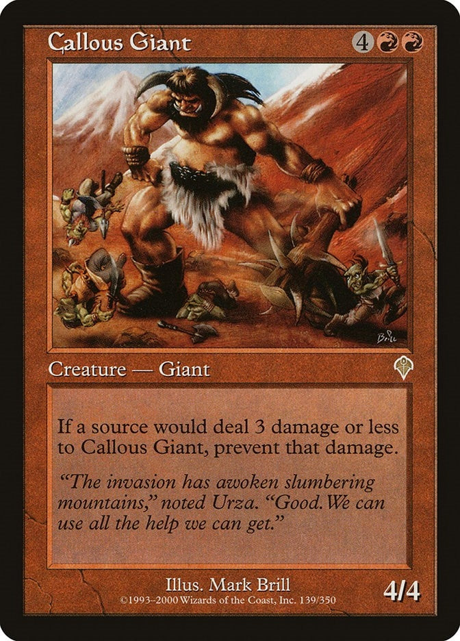 Image for Callous Giant (139) [Invasion] - Magic: The Gathering