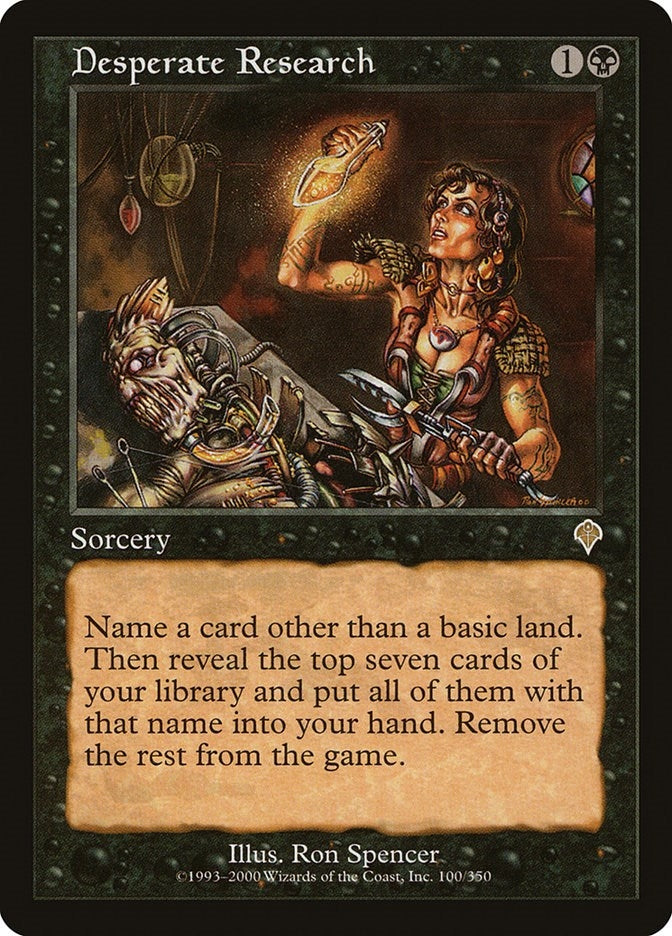 Image for Desperate Research (100) [Invasion] - Magic: The Gathering
