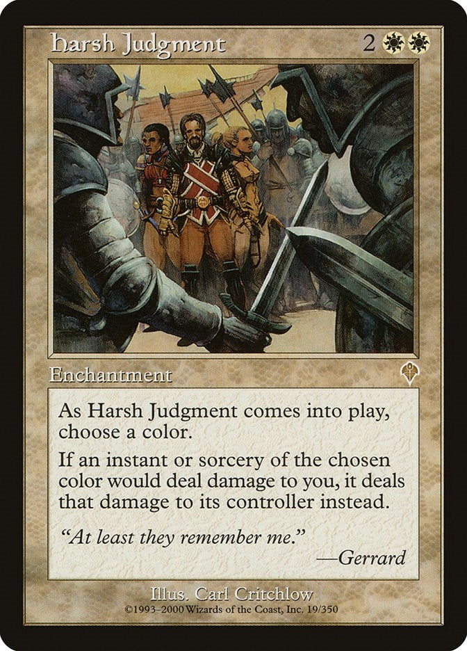 Image for Harsh Judgment (19) [Invasion] - Magic: The Gathering