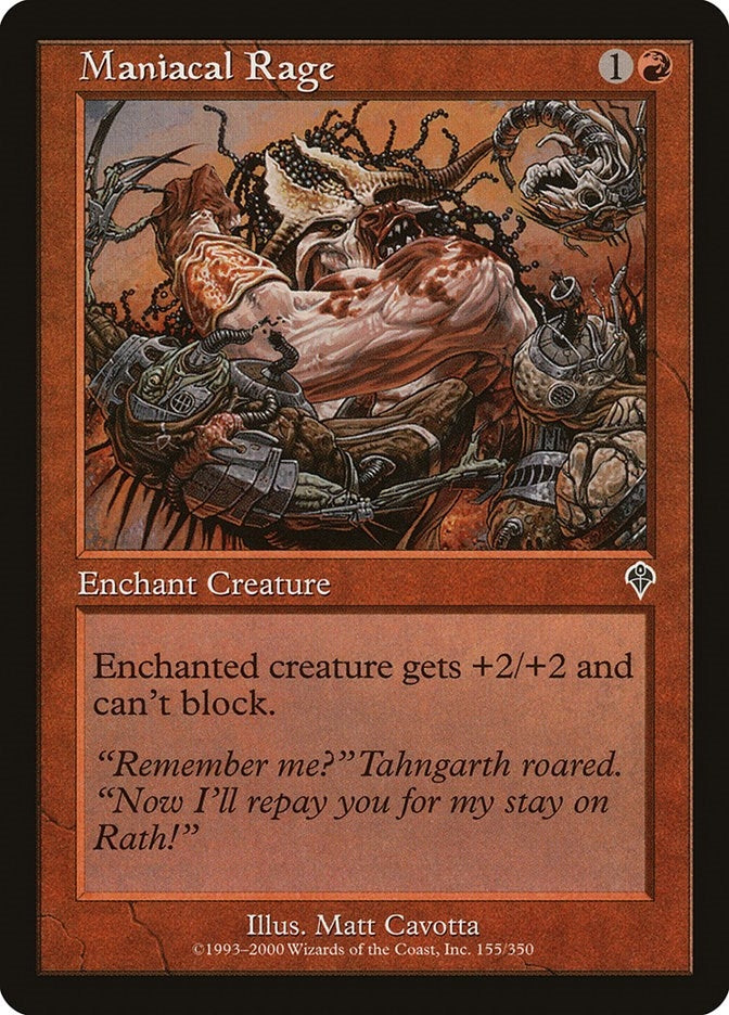 Image for Maniacal Rage (155) [Invasion] - Magic: The Gathering