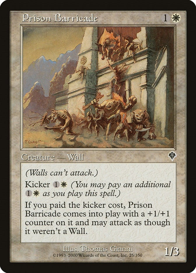Image for Prison Barricade (25) [Invasion] - Magic: The Gathering