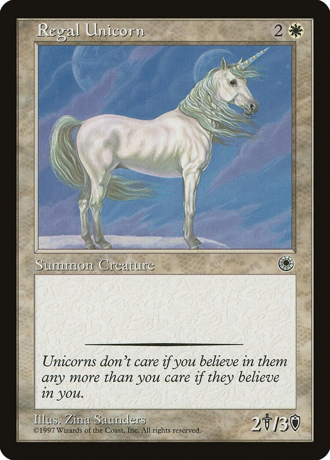 Image for Regal Unicorn [Portal] - Magic: The Gathering