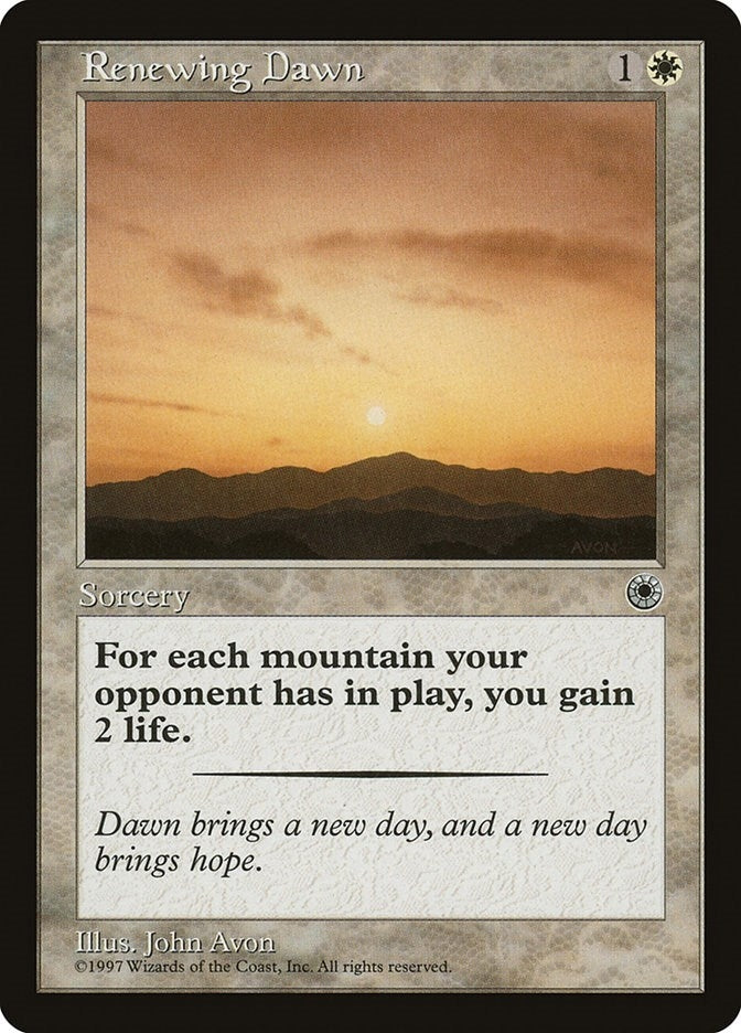 Image for Renewing Dawn [Portal] - Magic: The Gathering