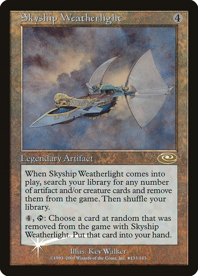Image for Skyship Weatherlight (Alt. Art Foil) (135) [Planeshift] - Magic: The Gathering