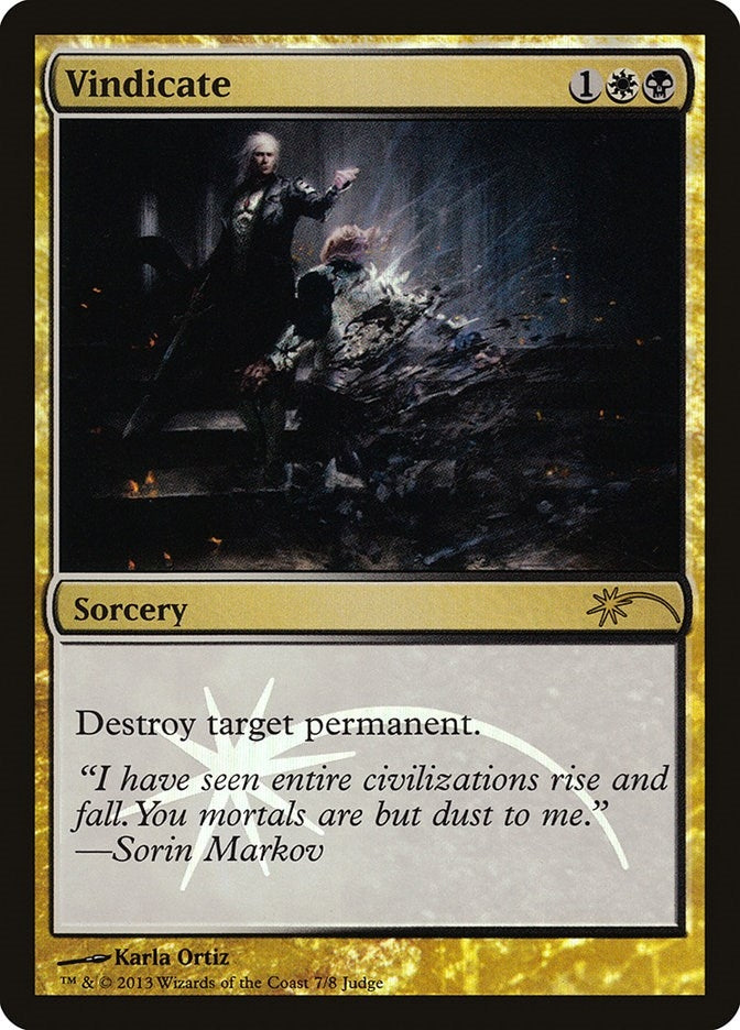 Image for Vindicate (2013) (7) [Judge Promos] - Magic: The Gathering