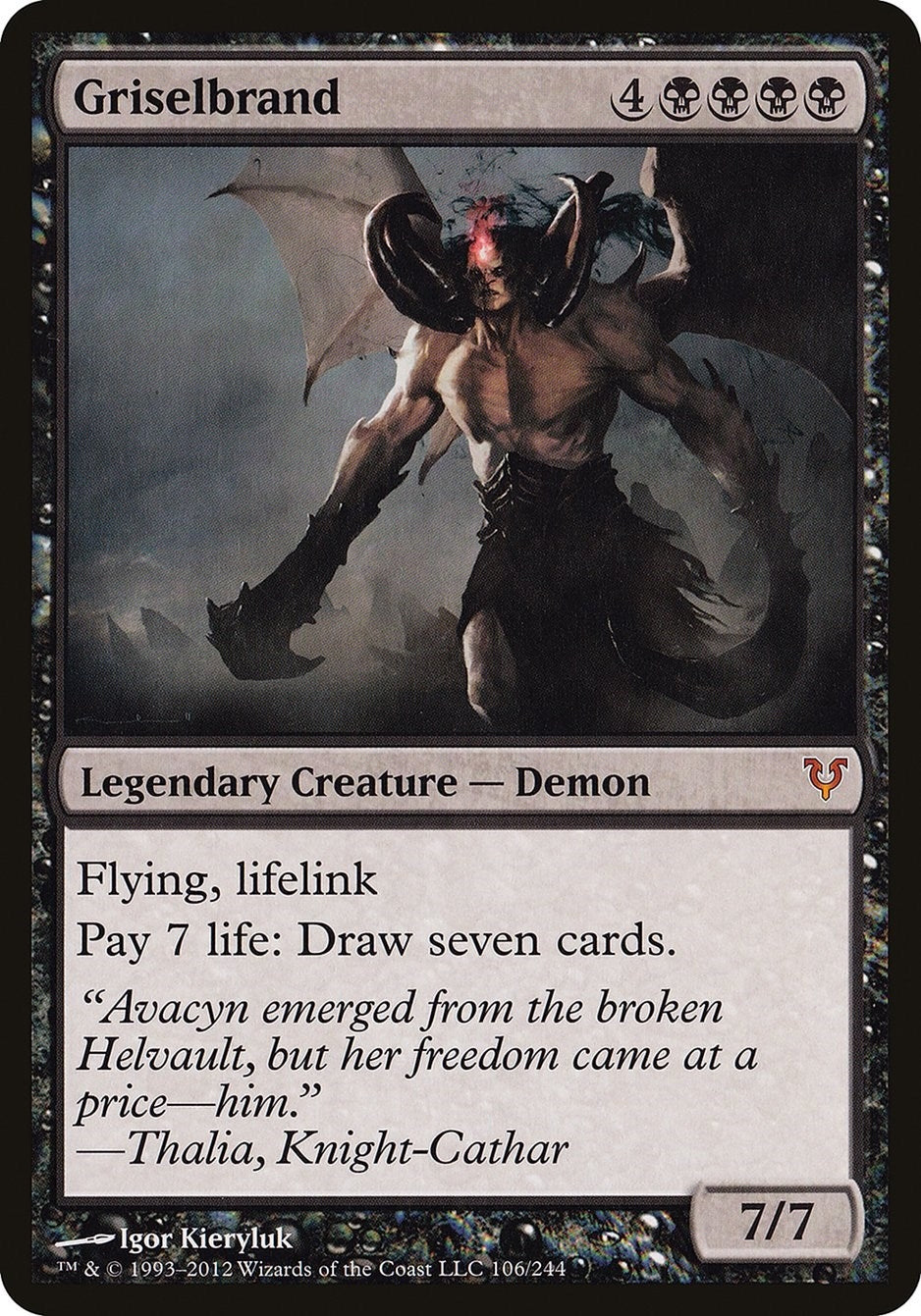 Image for Griselbrand (Avacyn Restored) (106) [Oversize Cards] - Magic: The Gathering