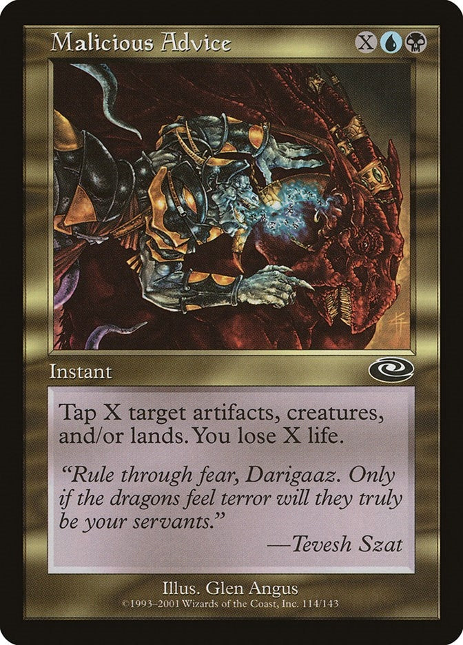 Image for Malicious Advice (114) [Planeshift] - Magic: The Gathering
