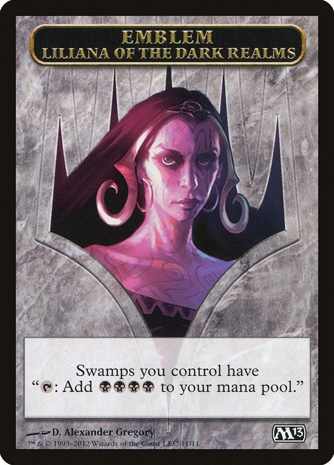 Image for Emblem - Liliana of the Dark Realms (11) [Magic 2013 (M13)] - Magic: The Gathering