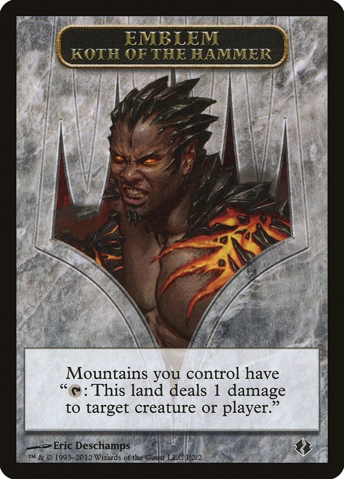 Image for Emblem - Koth of the Hammer (E2) [Venser vs. Koth] - Magic: The Gathering