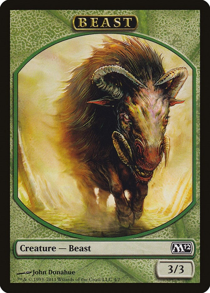 Image for Beast Token (4) [Magic 2012 (M12)] - Magic: The Gathering