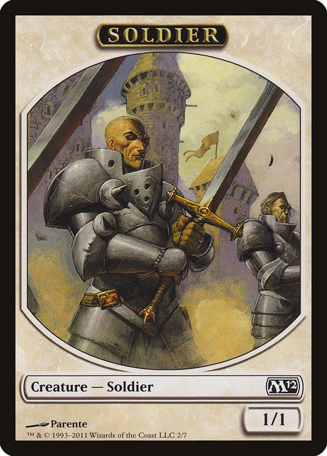 Image for Soldier Token (2) [Magic 2012 (M12)] - Magic: The Gathering
