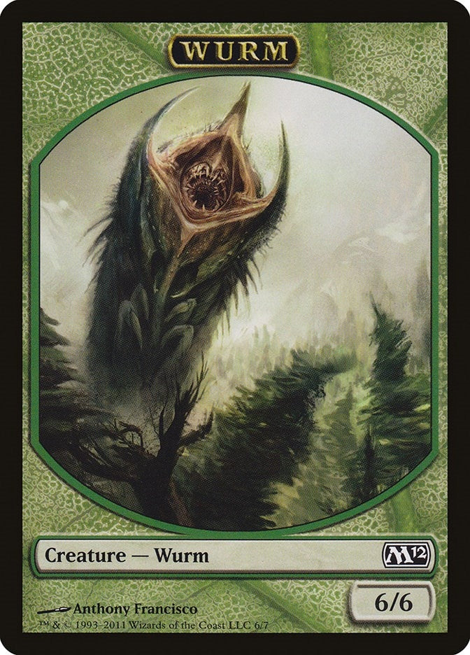 Image for Wurm Token (6) [Magic 2012 (M12)] - Magic: The Gathering