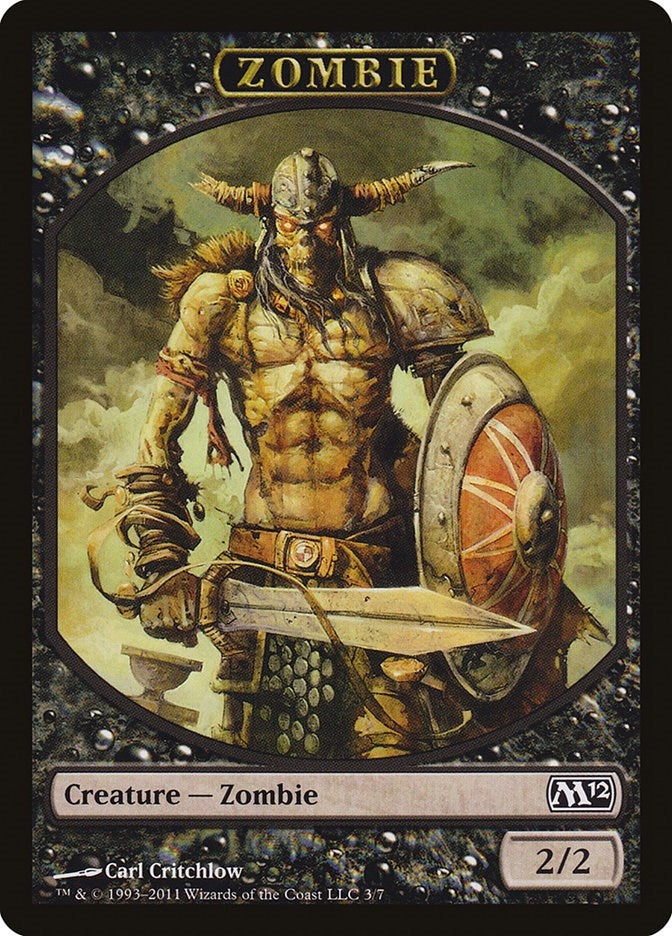 Image for Zombie Token (3) [Magic 2012 (M12)] - Magic: The Gathering