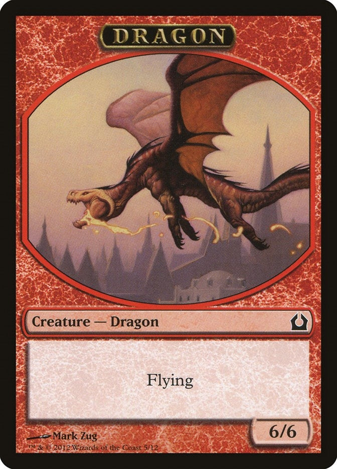 Image for Dragon Token (5) [Return to Ravnica] - Magic: The Gathering